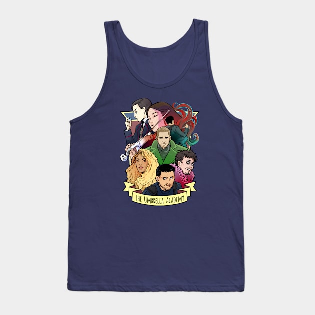 Umbrella Academy S1 Tank Top by beanclam